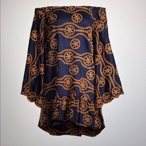 Juan de Dios Elegant Navy and Gold Women's dress/ coverup